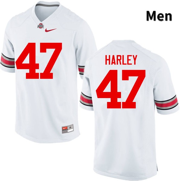 Ohio State Buckeyes Chic Harley Men's #47 White Game Stitched College Football Jersey